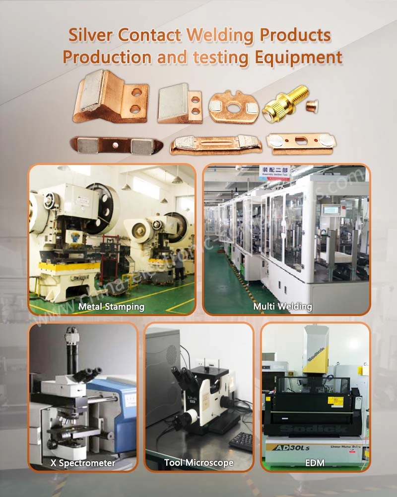Four-wire electrical resistance and shear testing of welded copper electrical contact assembly. Four-wire electrical resistance and shear testing of welded copper electrical contact assembly.