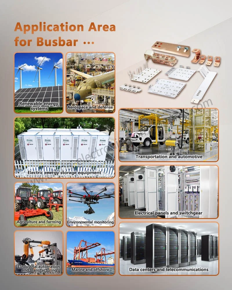 Application Area for custom busbars Application Area for custom busbars