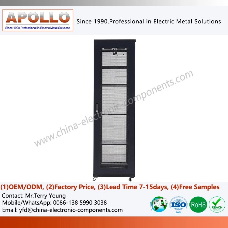 enclosed server rack with cooling